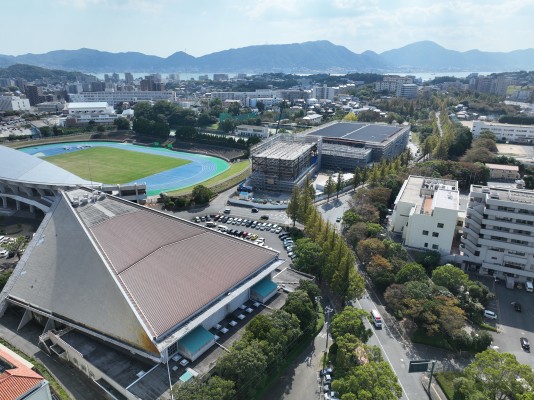 工事の様子（2023年10月末現在）下関市総合体育館ミズノ